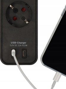 Listwa zasilająca Hama BRENNENSTUHL LISTWA ZASILAJĄCA “ECOLOR*“ 4 GN 1,5M CZARNA 2XUSB-C 15,5W 5