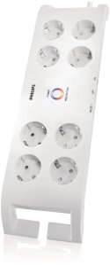 Philips Home Electronics Surge Protector SPN3080B/10, 900 J, 8 AC outlet(s), White, 2 m, 721.5 g, 160 mm 1