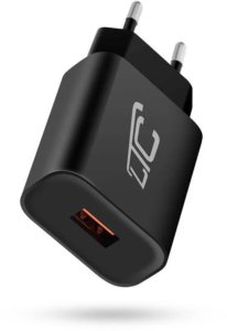 Ładowarka sieciowa LTC LXQC22, USB-A 3A QC 3.0 18W, czarna 1