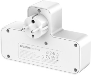 Listwa zasilająca Beline                 z podświetleniem LED 2xUSB-A/USB-C/2xAC biały 3