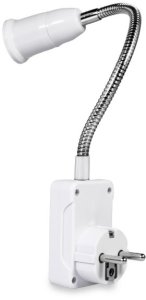 Elastyczny adapter gniazda żarowki E27 z włącznikiem i wtyczką do kontaktu 1