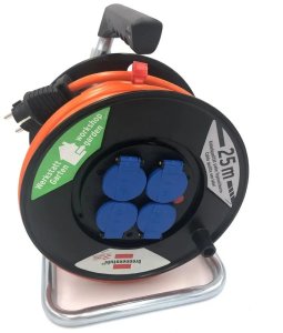 Przedłużacz bębnowy Brennensthul Akyga AK-CR-05 bryzgoszczelny 4 gniazda 3x1.5 mm IP44 25 m 1