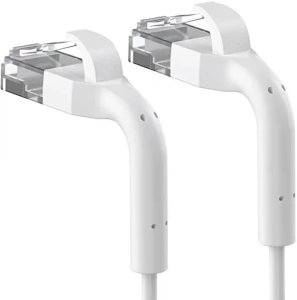 Extralink Kat.6 U/Ftp 1M 1Gbps Biały | Patchcord Lan | Miedź Kabel Sieciowy Skrętka, Łamana Końcówka 1