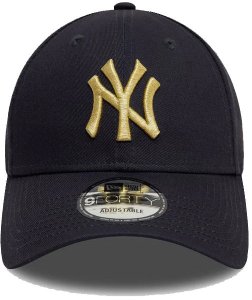 New Era Czapka NEW ERA z daszkiem NYY Metallic 9FORTY Cap Granatowa 2