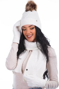 Damski zestaw zimowy czapka szal rękawiczki HZ0012 HEYO 2