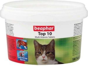 Beaphar TOP 10 Cat - preparat witaminowy z tauryną dla kota 180tabletek 1