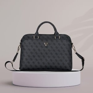 Bag Guess 4G Zipper Pocket Triangle Logo 15" black 5