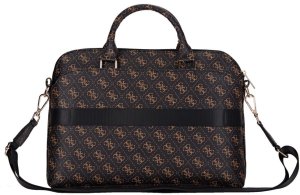 Bag Guess New 4G Zipper Pocket Triangle Logo 15" black 2