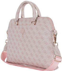 Bag Guess 4G Zipper Pocket Triangle Logo 15" pink 3