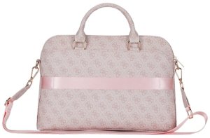 Bag Guess 4G Zipper Pocket Triangle Logo 15" pink 7