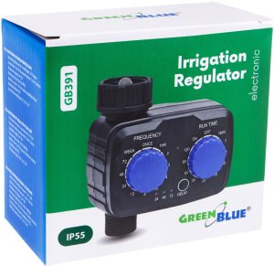 GreenBlue Elektroniczny sterownik nawadniania , programator, zasilanie 2x 1,5V AA, GB391 7