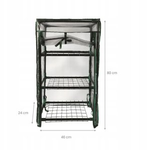 Dedra Szklarnia ogrodowa 46x24x80cm, PVC 2