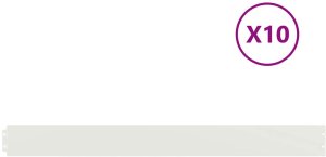 vidaXL Obrzeża trawnikowe 10 szt. Białe Stal walcowana na zimno 2