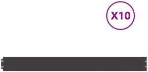 vidaXL Obrzeża trawnikowe 10 szt. Czarne Stal walcowana na zimno 2