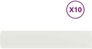 vidaXL Obrzeża trawnikowe 10 szt. Białe Stal walcowana na zimno 2