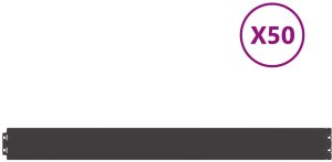 vidaXL Obrzeża trawnikowe 50 szt. Czarne Stal walcowana na zimno 2