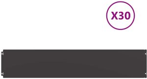 vidaXL Obrzeża trawnikowe 30 szt. Czarne Stal walcowana na zimno 2