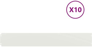 vidaXL Obrzeża trawnikowe 10 szt. Białe Stal walcowana na zimno 2