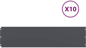 vidaXL Obrzeża trawnikowe 10 szt. Antracyt Stal walcowana na zimno 2