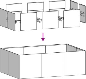 vidaXL Doniczka Biała 120x80x40 cm Stalowa 6