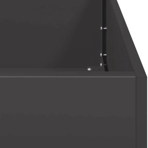 vidaXL Doniczka Czarna 40x40x80 cm Stal cold rolled 7