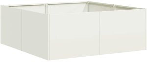 vidaXL Doniczka Biała 80x80x30 cm Stalowa 2