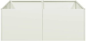 vidaXL Doniczka Biała 80x80x30 cm Stalowa 4