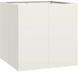 vidaXL Doniczka Biała 80x80x80 cm Stalowa 2