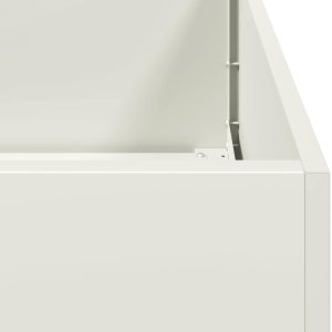 vidaXL Doniczka Biała 80x80x80 cm Stalowa 7