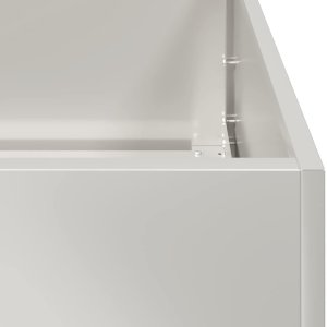 vidaXL Doniczka 100x100x30 cm Stal nierdzewna 7