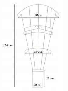 Planta Podpora wachlarzowa do roślin pnących 150 cm Ozdobna i funkcjonalna 2