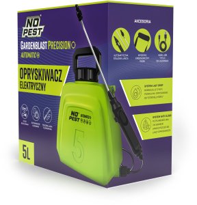NO PEST Opryskiwacz Elektryczny Automatyczny Ciśnieniowy 5L ze Stalową Lancą i Regulowaną Dyszą Spryskiwacz do Oprysków "Gardenblast Precision" 2