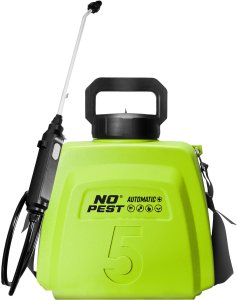 NO PEST Opryskiwacz Elektryczny Automatyczny Ciśnieniowy 5L ze Stalową Lancą i Regulowaną Dyszą Spryskiwacz do Oprysków "Gardenblast Precision" 3