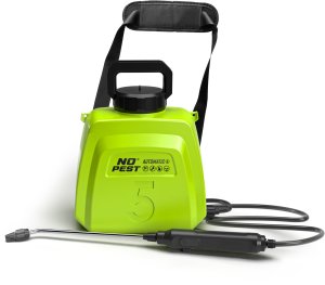 NO PEST Opryskiwacz Elektryczny Automatyczny Ciśnieniowy 5L ze Stalową Lancą i Regulowaną Dyszą Spryskiwacz do Oprysków "Gardenblast Precision" 4