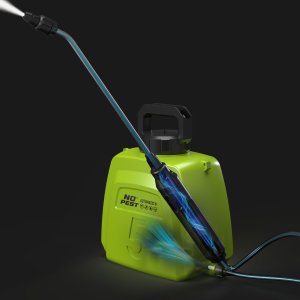 NO PEST Opryskiwacz Elektryczny Automatyczny Ciśnieniowy 5L ze Stalową Lancą i Regulowaną Dyszą Spryskiwacz do Oprysków "Gardenblast Precision" 8