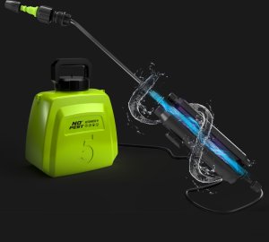 NO PEST Opryskiwacz Elektryczny Automatyczny Ciśnieniowy 5L ze Stalową Lancą i Regulowaną Dyszą Spryskiwacz do Oprysków "Gardenblast Precision" 9