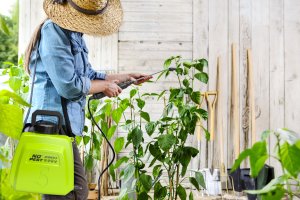 NO PEST Opryskiwacz Elektryczny Automatyczny Ciśnieniowy 5L ze Stalową Lancą i Regulowaną Dyszą Spryskiwacz do Oprysków "Gardenblast Precision" 10