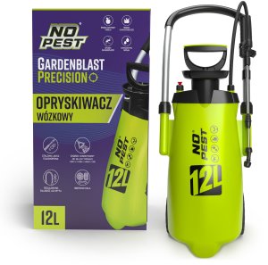 NO PEST Wózkowy na Kółkach 12L z Wymiennymi Dyszami i Regulowaną Lancą Spryskiwacz do Oprysków Gardenblast Precision 2
