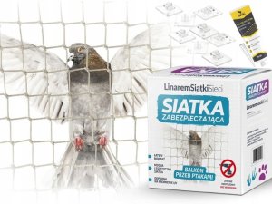ZESTAW SIATKA NA BALKON NA PTAKI 5x2 BEZ WIERCENIA MARKA BEZPIECZNE KOTY 1