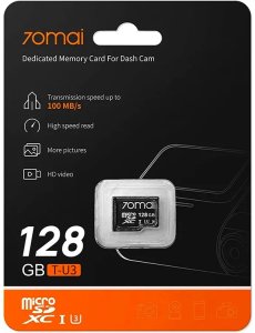 Wideorejestrator 70mai Omni X800 4K set Czarny + karta SD 128GB 3