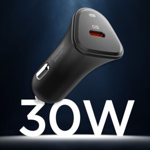 Ładowarka samochodowa Spigen Essential EV301 1-port USB-C Car Charger 30W Black 5