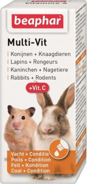 Beaphar MULTI-VIT+VIT C 20ML- preparat witaminowy dla gryzoni i królików 1