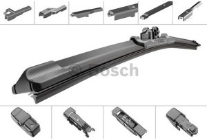 BOSCH frameless car wiper, 550 mm, 4 mounting adapters 2