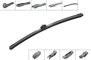 BOSCH frameless car wiper, 400 mm, 4 mounting adapters 2