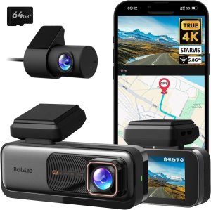 Botslab G980H | Rejestrator Samochodowy | Zestaw 4K Front + 1080P Tył, Gps, 2.4Ghz/5Ghz Wi-Fi 1