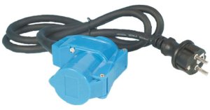 Adapter przedłużacz do kampera przyczepy Schuko kątowe 1,5 m 3x 2,5 mm Haba 1