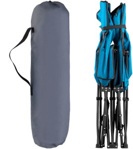 Łóżko turystyczne NILS CAMP NC2701 składane polowe niebieskie Oxford 600D 9