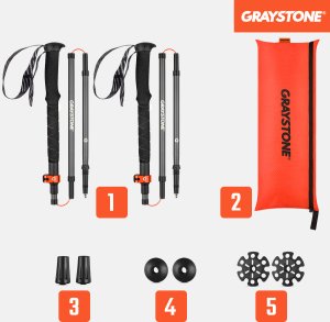 Kije trekkingowe Graystone GTF2 Gray 5