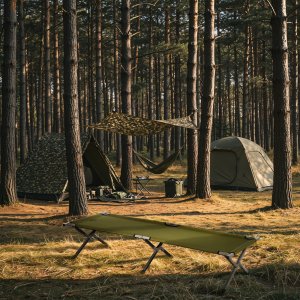 Łóżko turystyczne NILS CAMP NC2756 składane campingowe zielony Oxford 2