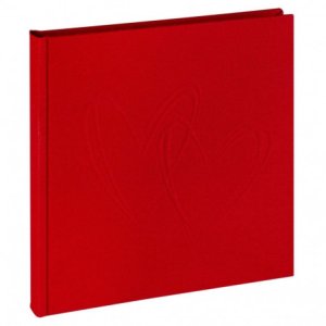 Walther My Heart rot       20x20 40 weiße S. Leineneinband FA243R 1
